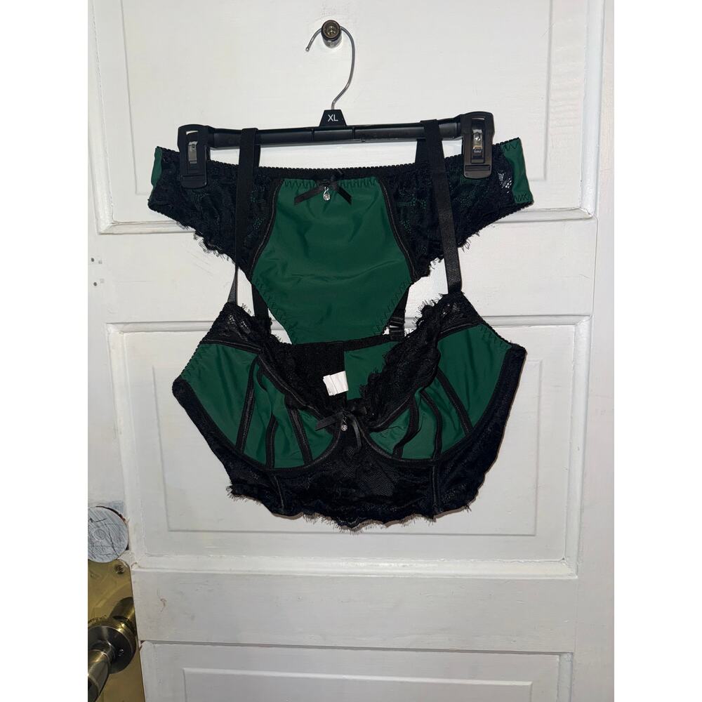 Shein Green Lingerie, bra and matching Panty 1XL